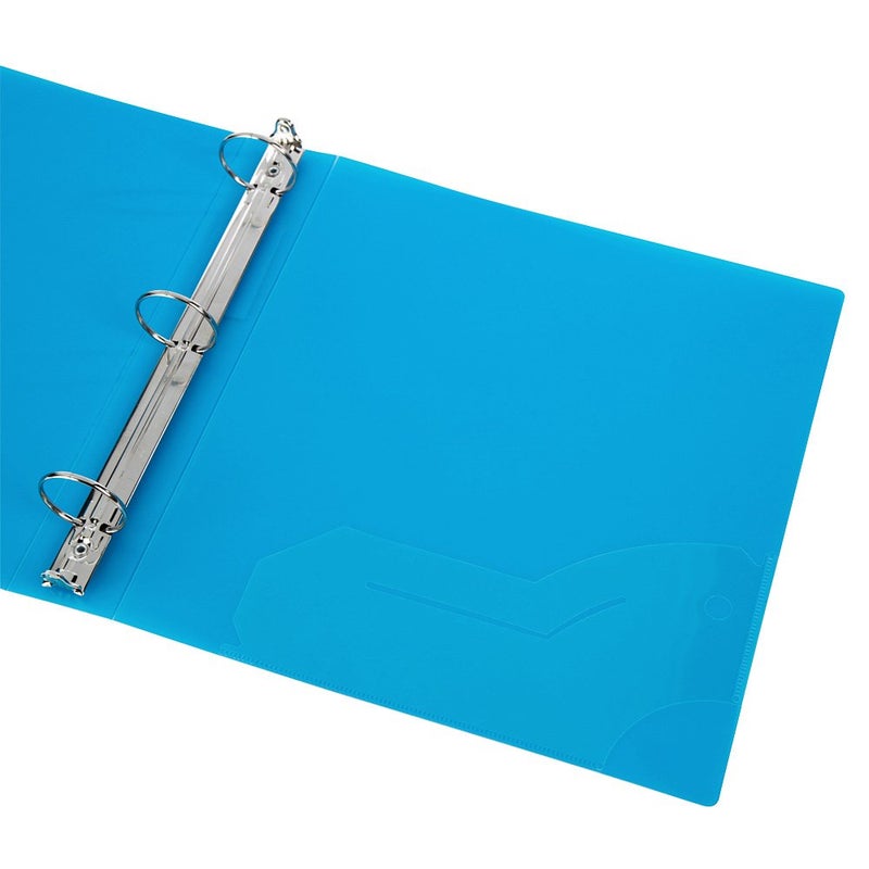 Filexec 3 Ring Binder, 1.5 Inch Capacity, Frosted, Letter Size, 6 Count (Pack of 1) Blueberry, Strawberry, Grape, Lemon, Lime, Tangerine (50160-6493) - Image 1